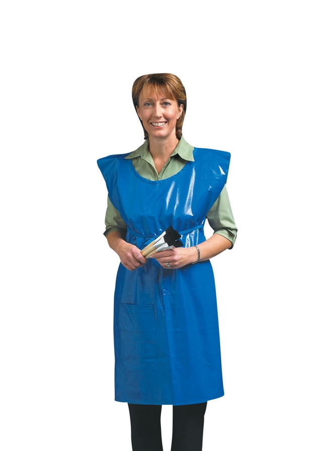 School Smart Vinyl Waterproof Adult Art Apron, 33 x 21 Inches, 1 Pocket