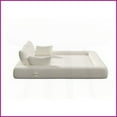 thumbnail image 2 of Beige Teddy Fabric 3-in-1 Foldable Sofa Bed - 78.7" Multi-Functional Sleeper for Living Room & Guest Room, 2 of 24