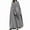 Gray, variant on ICHUANYI Women Gothic Hooded Open Front Poncho Solid Long Cape Coat Outwear Jacket Cloak Fall Winter Trendy Outwear