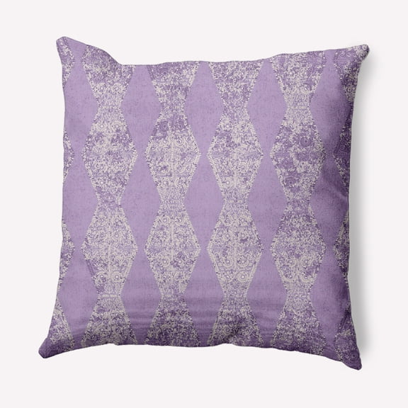 Simply Daisy 16 in x 16 in Victorian Purple Stripes Polyester Throw Pillow
