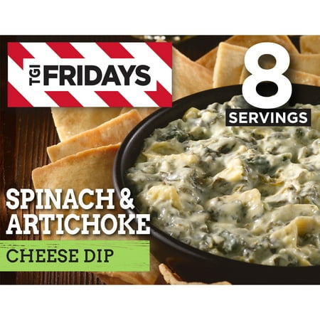 TGI Fridays Spinach & Artichoke Cheese Dip Frozen Snacks & Appetizers, 8 oz Box Regular