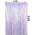 thumbnail image 2 of 3 Pcs Rainbow Color Door Streamers Tinsel Curtain Party Streamers Backdrop Fringe Foil Wall Background for Birthday Halloween Christmas Wedding Party Decoration(3.3 ft x 9.8 ft), 2 of 7