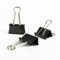 Pen + Gear Metal Binder Clips, Black, 12 Count
