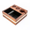 thumbnail image 4 of Miumaeov 58mm Espresso Knock Box and Tamping Station, Coffee Machine Accessories Wooden Tool Storage Boxs for Tamper, Distributor and Portafilter (Walnut Patchwork Color), 4 of 12