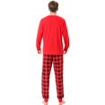 thumbnail image 4 of URMAGIC Matching Family Sleepwear Sets Christmas Pajamas with Lettler Print and Plaid Tee and Bottom Loungewear, 4 of 4