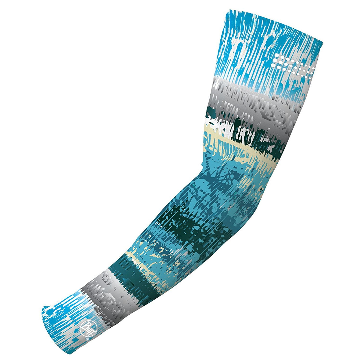 Buff Uv Arm Sleeves Upf 40+ Aqua Glitch Unisex Arm Sleeves
