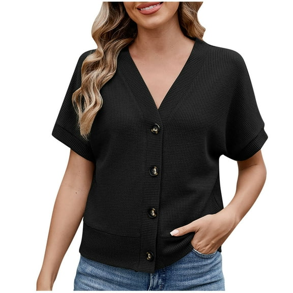 Women Blouses for Work 3/4 Sleeve Womens T Shirts Casual Cotton My Orders Past Orders