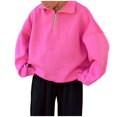 thumbnail image 2 of 2023 Sweat-Shirt Mode pour Femmes 50% de Réduction Liquidation Col Rabattu Fermeture Éclair Pull Europe Amérique Hiver 2023 Nouvelle Tendance Rue Ample Décontracté Paresseux Fermeture Éclair Pull, 2 of 8
