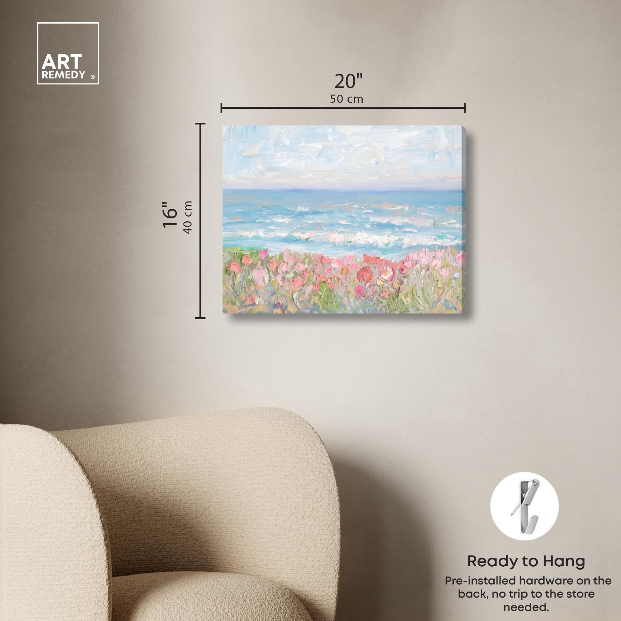 Waves of Peace Canvas Famous Artist Prints by Art Remedy, Gallery Wrapped, 20 x 16