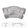 thumbnail image 4 of Unique Bargains Raccord de Tuyau Coudé à 45 Degrés, Filetage Femelle 1/4 NPT, Acier Inoxydable 304, 4 of 5