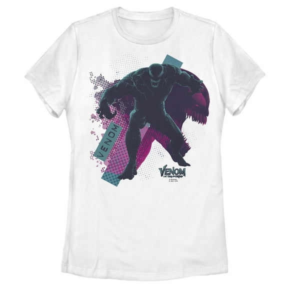 Women's Marvel Venom: Let There be Carnage Blue and Purple Retro  Graphic Tee White Large