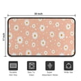 thumbnail image 5 of Peach Daisy Flower White Blooms Pattern Door Rugs,Washable Non Slip Door Mats Indoor,Decorative Door Mats,Entry Mat Indoor for Entrance,Bedroom,Kitchen,Bathroom,30"x17", 5 of 6