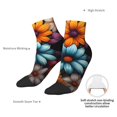thumbnail image 4 of Bingfone Colorful Blooming Flowers Design Patterned Men's Women's Casual Cotton Socks, 4 of 5