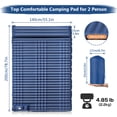thumbnail image 2 of Double Self Inflating Sleeping Pad Camping Bed for Adults with Built-in Foot Pump and Pillows Self-Inflating Portable Camping Bed for Backpacking and Hiking, 2 of 7