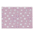 thumbnail image 1 of Animal Lover Cutting Board, Funny Animals on Pink Background with Stars and Little Hearts, Decorative Tempered Glass Cutting and Serving Board, Large Size, Pale Pink Purple, by Ambesonne, 1 of 1