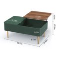 thumbnail image 7 of Modern Lift Top Wooden Coffee Table with Hidden Compartments and Shelves - Perfect for Small Homes, Apartments, Green, 7 of 7
