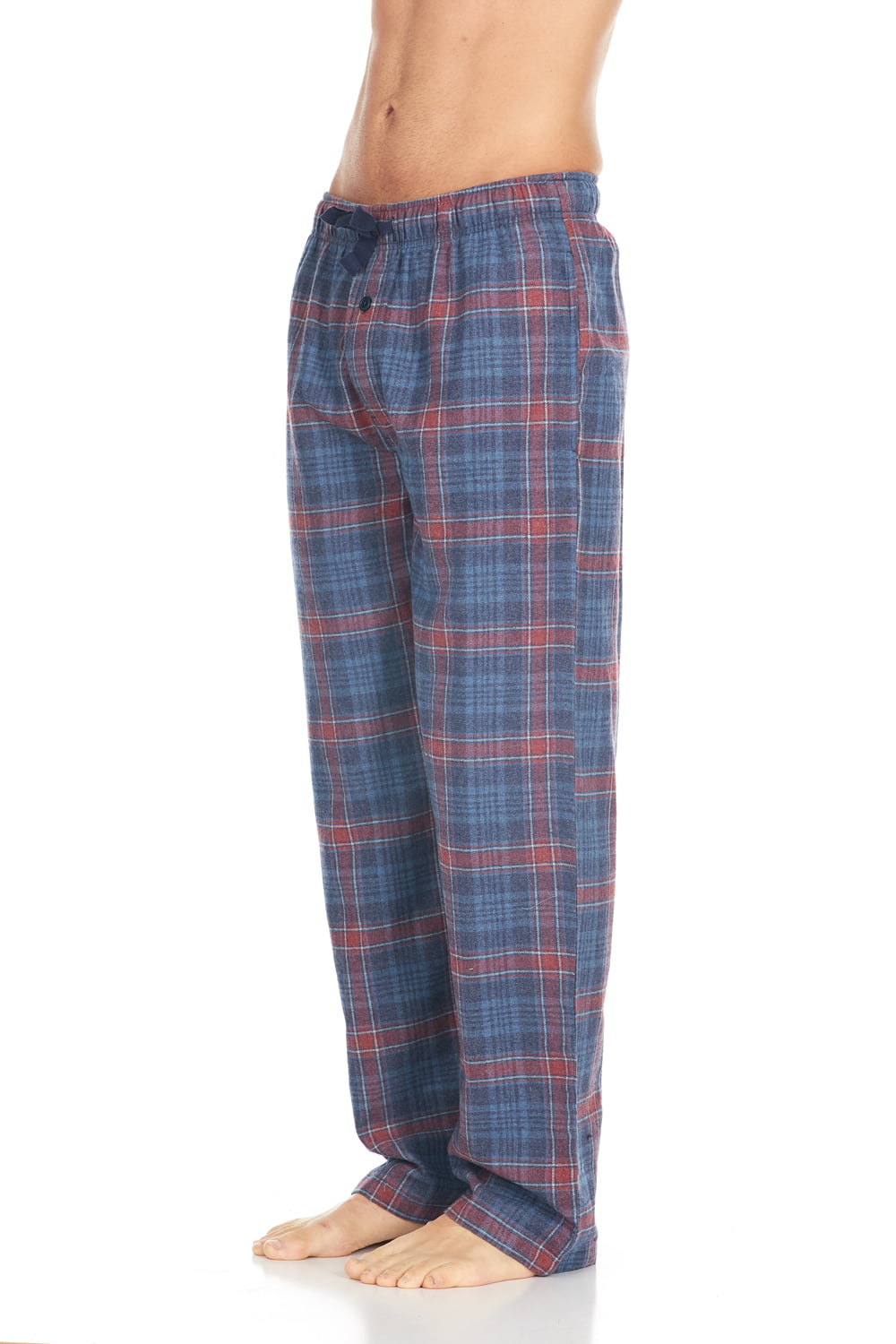 Men's Cotton Super-Soft Flannel Plaid Pajama Pants/Lounge Bottoms with ...