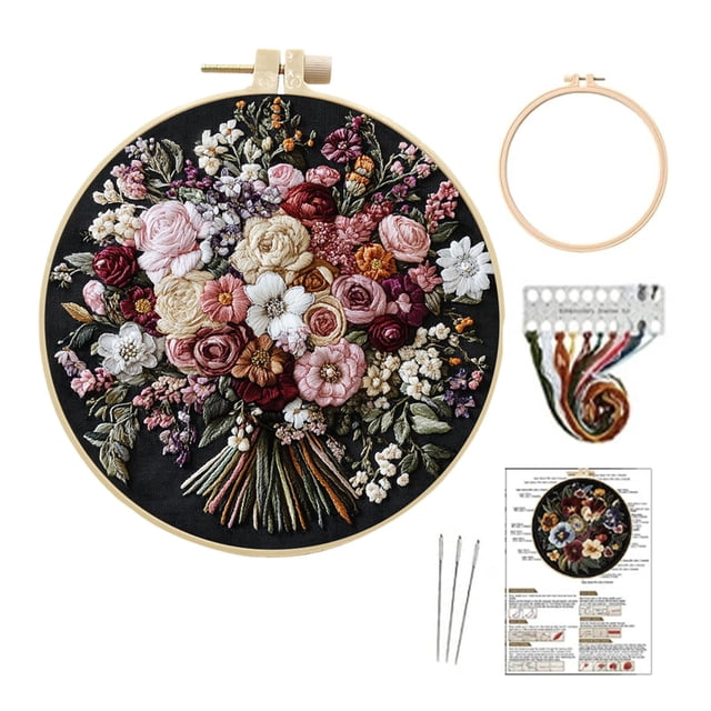 TIELUTT Complete Embroidery for Beginners with Patterns Needles and Threads DIY Hand Knitting Yarn Diy Knitted Bag Knitting compatible with Machines 48 Needle Knitting Books Circular Knitting Needles