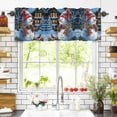 thumbnail image 3 of Christmas Snowman Valances for Windows with Red Cardinal Bird Rod Pocket Curtain Valance Window Treatment Short Curtains for Kitchen Living Room, 42"x12", 3 of 5