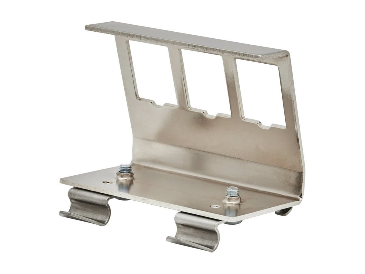Eaton Tripp Lite Series 3-Port Metal DIN-Rail Mounting Module for Snap-In Keystone Jacks and Couplers Silver TAA