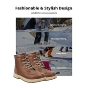 CAMEL Mens Hiking Snow Boots Mid Calf Winter Boots Waterproof Outdoor Boots