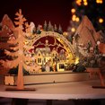 thumbnail image 1 of LED Illuminated Wooden Village Scene Display for Shopping Mall Window Desktop Ornament Decorative Model with Glowing Design, 1 of 4