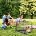 thumbnail image 3 of Atilioo Folding Pet Kennel, Double Door Metal Wire Dog Crate with Divider Panel, Leak-Proof Pan Tray, 24 inch, 3 of 8