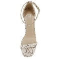 thumbnail image 5 of Delicious Shoes Women Ankle Strap Stiletto High Heel Open Toe Formal/Casual Dress Sandal JAIDEN-S Beige Bone Snake Print 5.5, 5 of 5