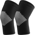 thumbnail image 1 of Lot de 2 Manchons de Compression Premium pour Genou Soulagement de la Douleur, Soutien des Articulations, Récupération des Blessures, Stabilise le LCA, le MCL, le Ménisque, la Tendinite, Idéal pour la Course, le Gym, le Mode de Vie Actif, Noir, 1 of 5