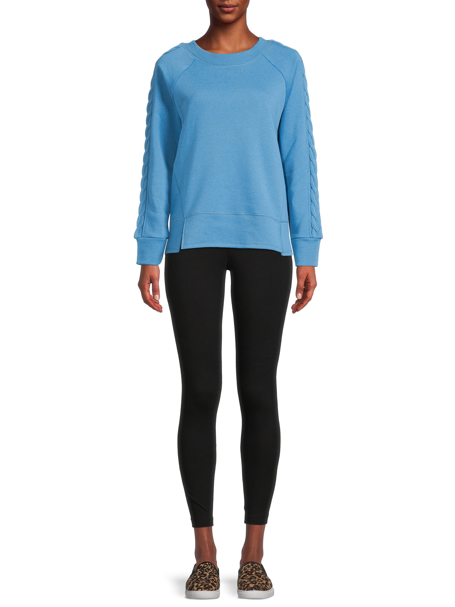 Time and Tru Women's Cable Sweatshirt