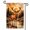 D, variant on XaaKee Small Garden Flags Majestic Buck, Proud Stag, Noble Deer Garden Flag, Double-sided High-Quality White Linen Yard Flags For Outside, Sunset Pine Patio Banner, 12x18Inch