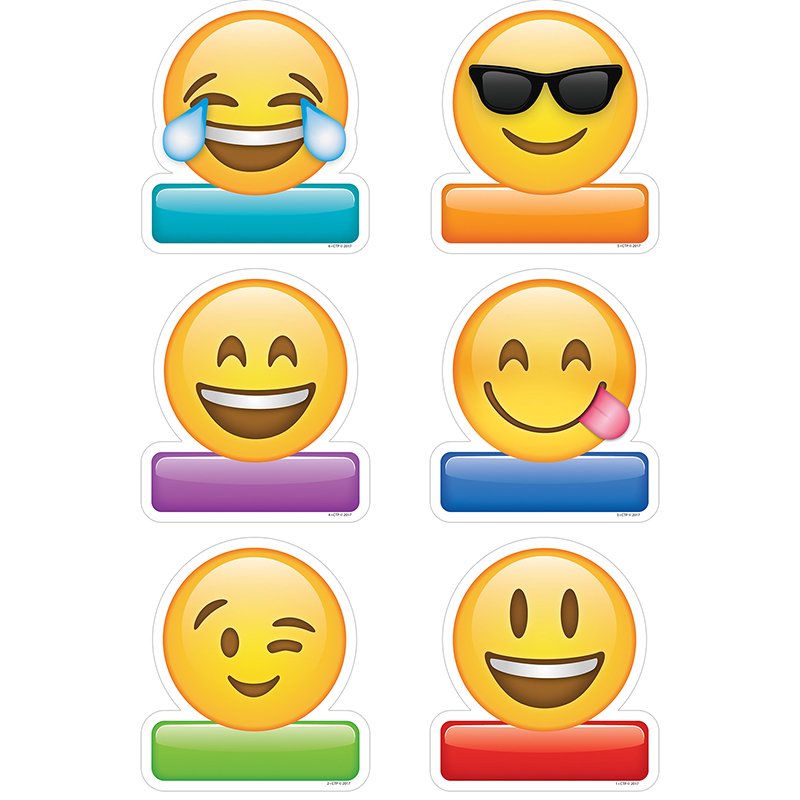 SIMPLY EMOJI 6 DESIGNER CUTOUTS