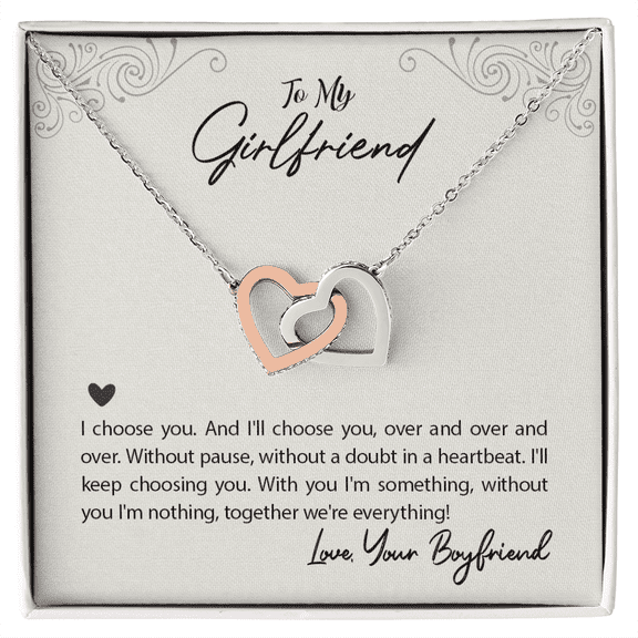 To My Girlfriend I Choose You Inseparable Necklace