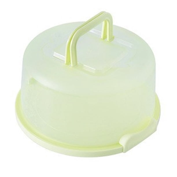 Recipiente redondo portátil for pasteles con tapa y asa for pasteles, galletas y pan