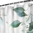 thumbnail image 3 of Ensemble de Rideaux de Douche avec Encliquetable, Feuille Verte Vigne Lierre (6) Rideaux de Douche Réutilisables Doublure de Douche, Décor Rideaux en Polyester Doublure, 72x72 Pouces, 3 of 4