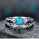 thumbnail image 1 of Anillo de moda con circonitas para mujer, anillo de dos piezas con microesmeralda, joyería, 1 of 6
