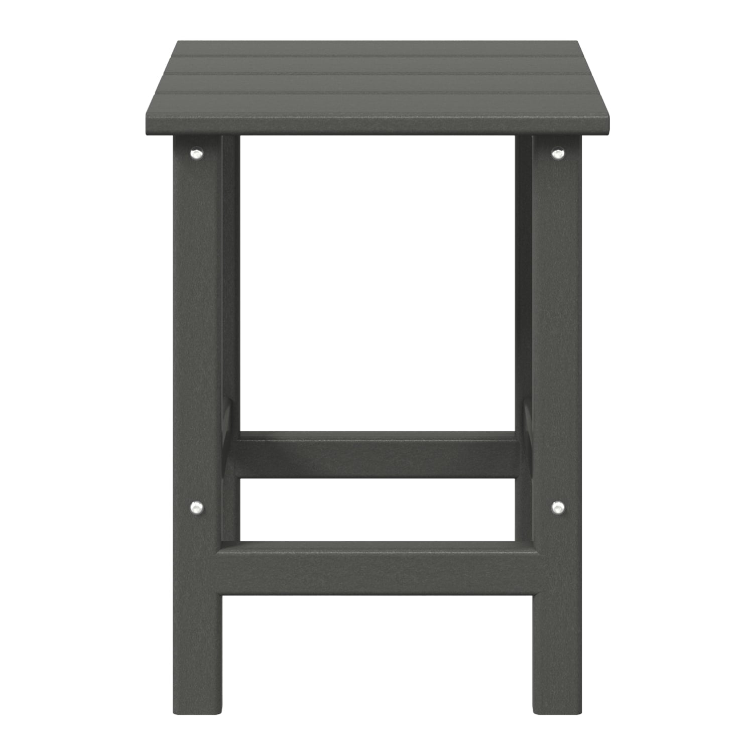 WestinTrends Outdoor Side Table, All Weather Poly Lumber Adirondack Small Patio Table Square End Table for Pool Balcony Deck Porch Lawn Backyard, Gray