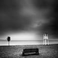 thumbnail image 2 of Digalakis, George 20x20 Gold Ornate Wood Framed with Double Matting Museum Art Print Titled - Bench On The Beach, 2 of 4