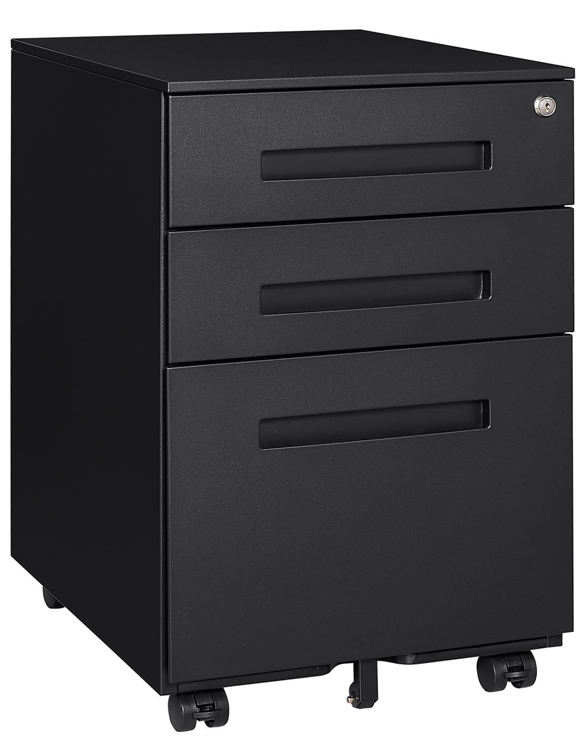 File Mobile Filing with Lock, Wheels, 3 Drawers, Pencil