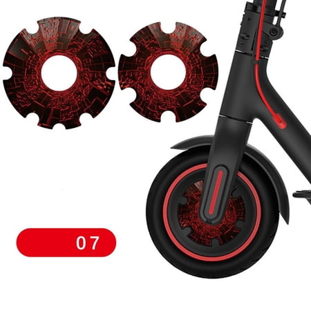 2Pcs/Set High Quality Electric Scooter for Xiaomi M365/1s/pro2 PVC Motor Protective Cover Shell Kick Scooter Accessories Front Wheel Sticker 7