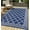 5*8ft-Dark blue/white, variant on Outdoor Rug 5x8 Waterproof Reversible Patio Rug Carpet, UV Fade Resistant Portable RV Mat for Camping Deck Beach Backyard Porch Plastic Straw Camping Rugs for Outside, Grey/White