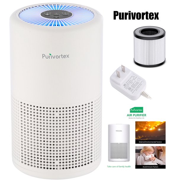 Purivortex AC201B Small Portable True HEPA Air Purifier Air Cleaner