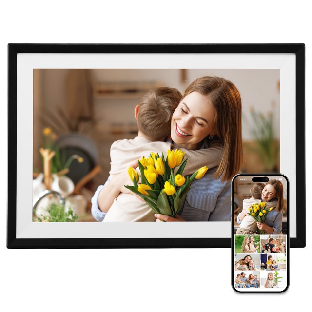 VEVOR 10.1 Inch Digital Picture Frame 32GB IPS Touchscreen 2-Pack Wi-Fi Photo Frames