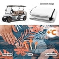 thumbnail image 5 of Bulopur Palm Tree Waterproof Golf Cart Seat Covers Soft Golf Cart Seat Towel Blanket with 4 Front Pockets& Nonskid Bottom Fits for EZGO, Yamaha, Club Car, 5 of 8