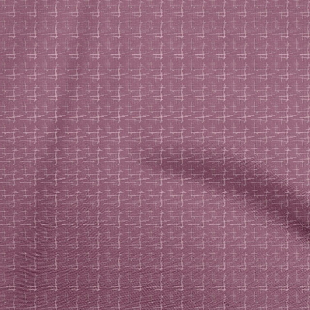 oneOone Cotton Flex Dark Magenta Fabric Abstract Irregular Lines Fabric For Sewing Printed Craft Fabric By The Yard 40 Inch Wide