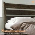 thumbnail image 4 of Papajet Solid Wood Full Bed Frame with Reclining Headboard & Wood Slat Support, Dark Brown, 4 of 8