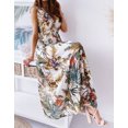 thumbnail image 3 of Summer Dresses for Women Plus Size Sleeveless Tropical Print Sun Dresses High Waist Maxi Dress Alsol Lamesa, 3 of 5