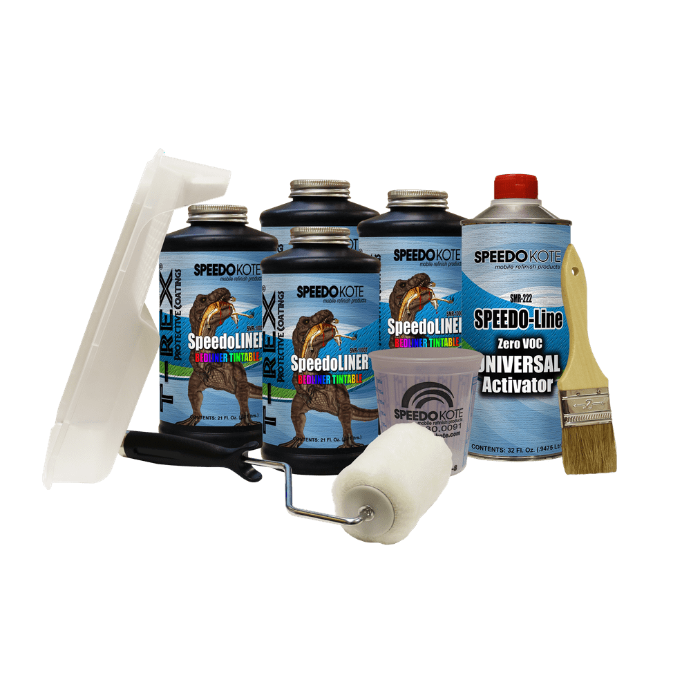 TRex Tintable Roll On Truck Bed Liner, Urethane, 4 quart kit, SMR