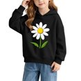thumbnail image 4 of Cute Hoodies for Toddlers Girls Daisy Flower Print Pullover Sweatshirts Cool Casual Fall Winter Play Top Size 1-10, 4 of 7