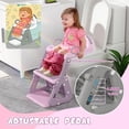 thumbnail image 3 of Asiento de entrenamiento para ir al baño Gliizee mall 2 en 1 plegable para niños pequeños, 3 of 7